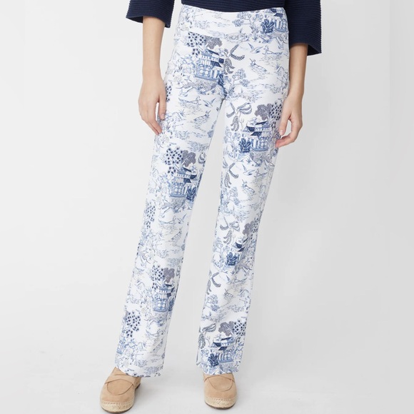 NEW J. McLaughlin Carmel Pants in Chinoiserie Toile